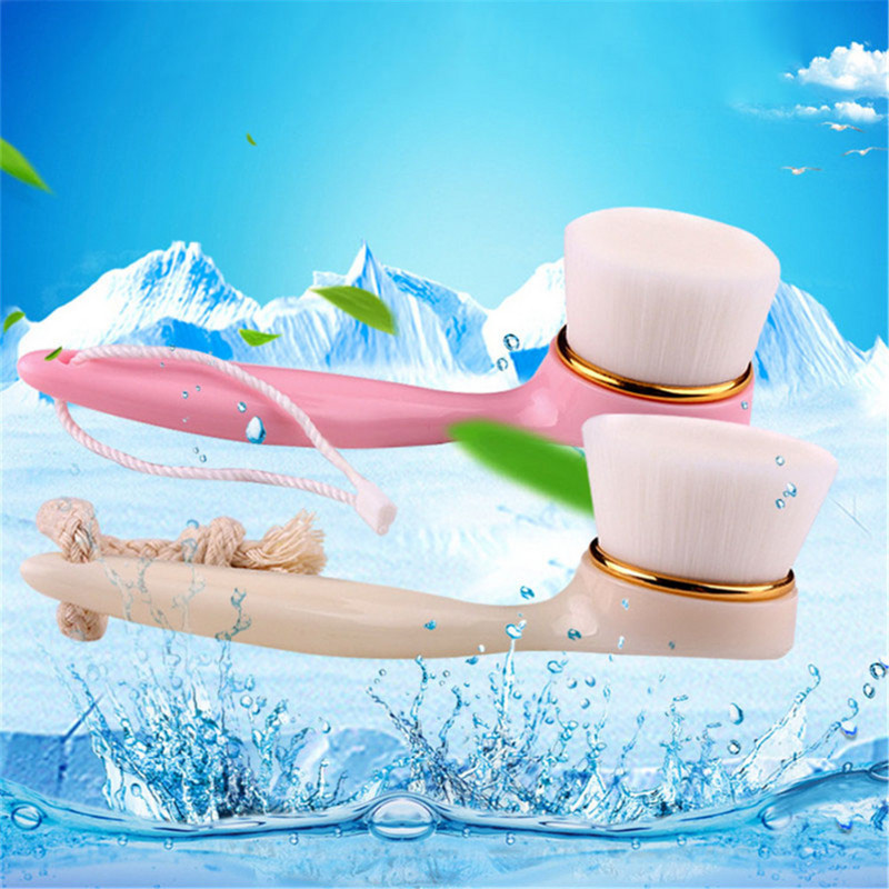 Perie moale de îngrijire a feței Mild Fiber Wash Pore Mâner lung Beauty Deep Cleansing Face Clean