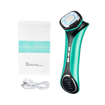 EMS Anti-îmbătrânire Feței Masaj cald și rece LED Terapie cu lumină fotonice Dispozitiv de instrumente de îngrijire a pielii Lifting facial Strânge masaj sonic Frumusețe
