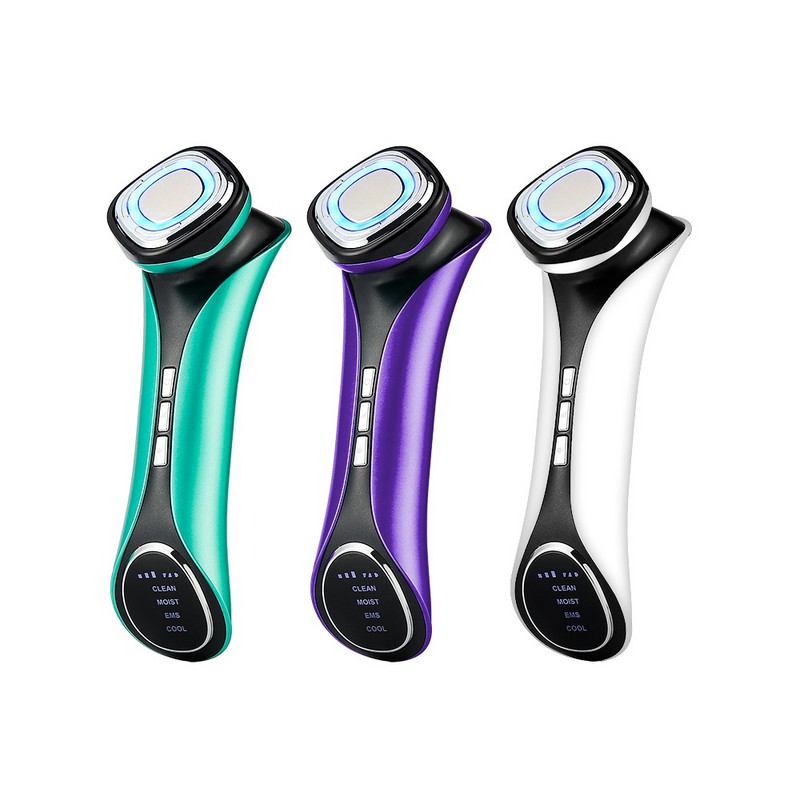 EMS Anti-îmbătrânire Feței Masaj cald și rece LED Terapie cu lumină fotonice Dispozitiv de instrumente de îngrijire a pielii Lifting facial Strânge masaj sonic Frumusețe
