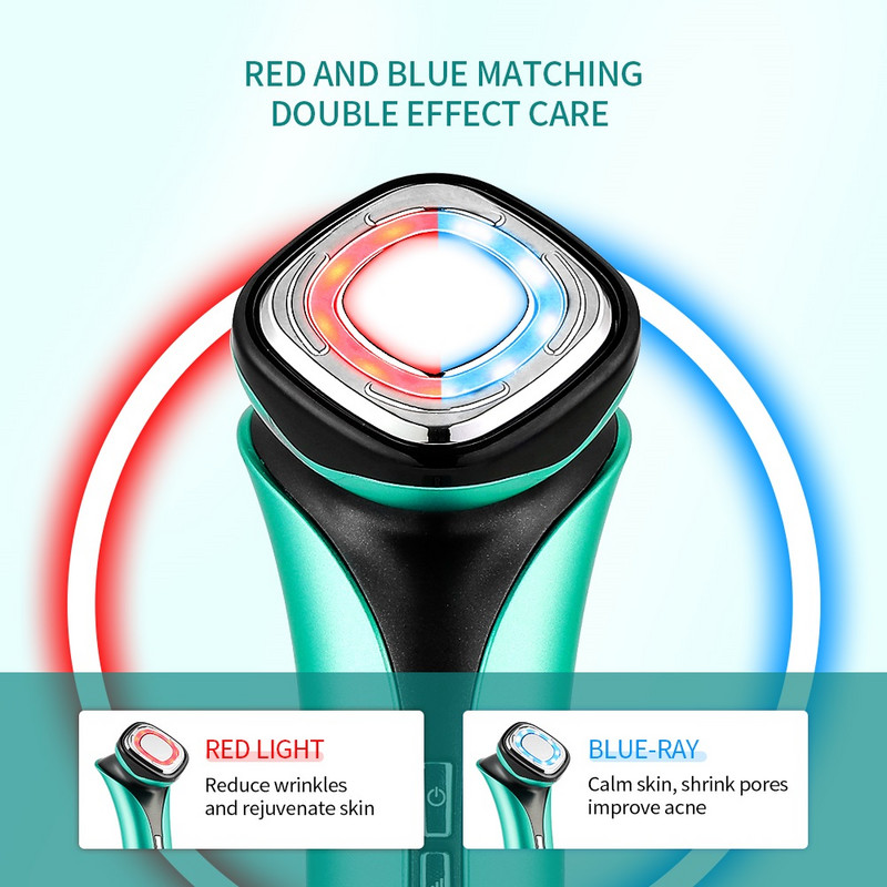 EMS Anti-îmbătrânire Feței Masaj cald și rece LED Terapie cu lumină fotonice Dispozitiv de instrumente de îngrijire a pielii Lifting facial Strânge masaj sonic Frumusețe