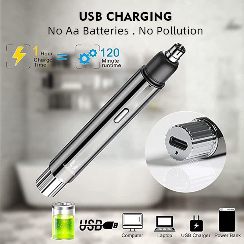 Aparat de tuns electric pentru nas pentru barbati Aparat de ras electric Aparat de ras automat pentru barba sprancene aparat de tuns micro nas urechi aparat de ras reincarcabil