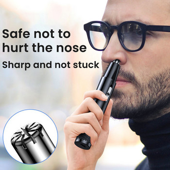 Нов електрически бръснещ тример за нос, уши, тример с двойно острие, акумулаторен тример за косми в носа за мъже, бръснене, епилация, бръснач, брада