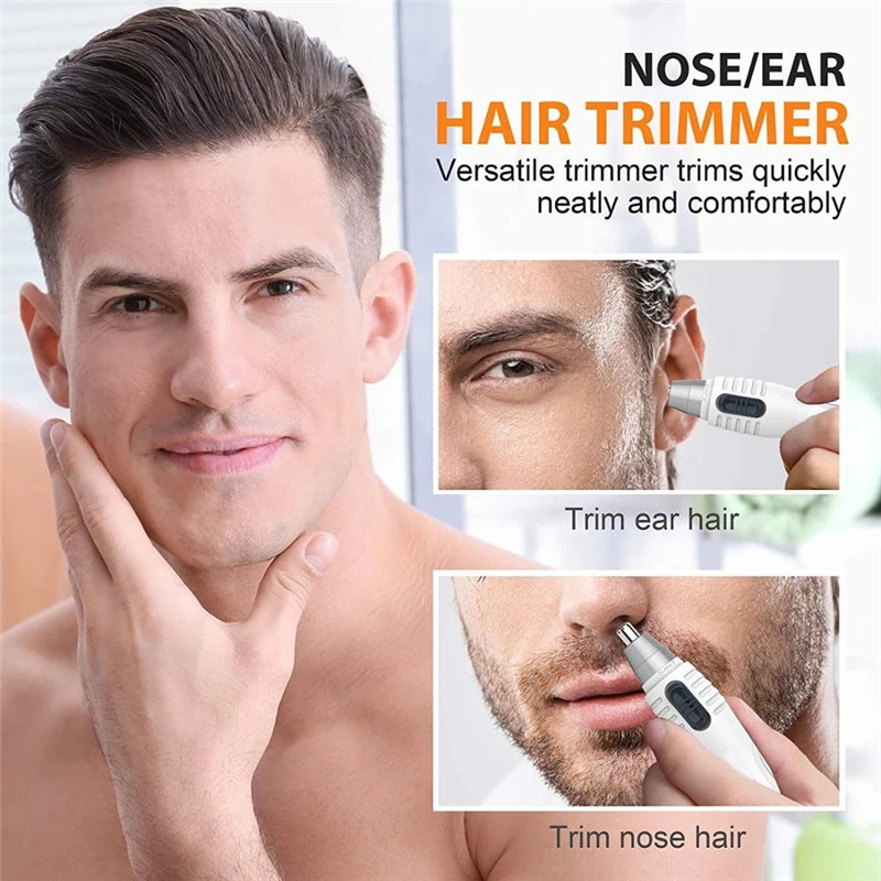 Mașină de tuns pentru urechi, nas, mașină de tuns, profesională, fără durere, pentru sprâncene și păr facial, pentru bărbați, femei, aparat de ras pentru îndepărtarea părului
