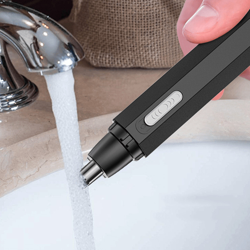 Trimmer electric pentru bărbierit pentru nas pentru urechi, pentru îngrijirea feței în siguranță, aparat de tuns pentru nas, reîncărcabil pentru bărbați.