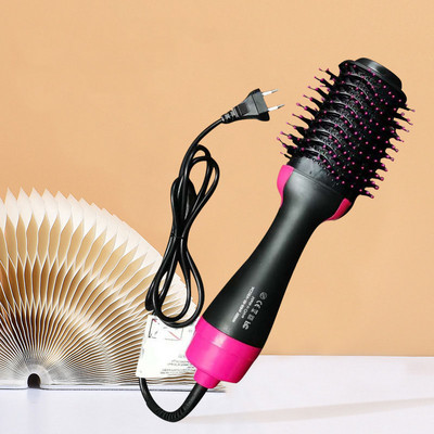 Uscător de păr într-un pas, 1200W, perie cu aer cald, stil și volum, placă de îndreptat păr, ondulator, pieptene, perie electrică cu ioni pentru uscător de păr
