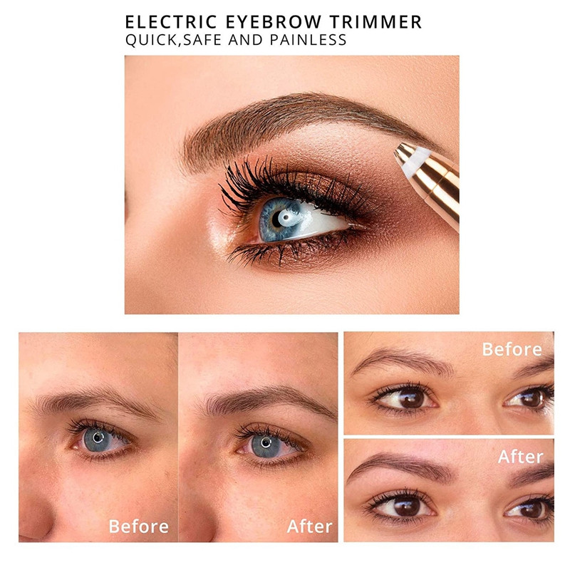 Epilator electric de sprâncene original Kemei pentru femei Pen Trimmer Mașină de bărbierit pentru față Nas ureche Epilator pentru femeie Model de sprâncene
