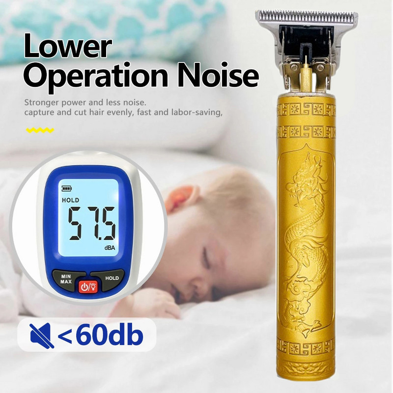 HOT Vintage T9 0MM plaukų kirpimo mašina profesionali belaidė plaukų kirpimo mašinėlė, skirta vyrų barzdos kirpimui, elektrinė skutimosi mašinėlė