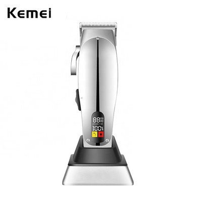 Kemei 12480 Professional Master Barber Shop Машинка за подстригване Безжична литиево-йонна машинка за подстригване с регулируемо острие Машина за подстригване