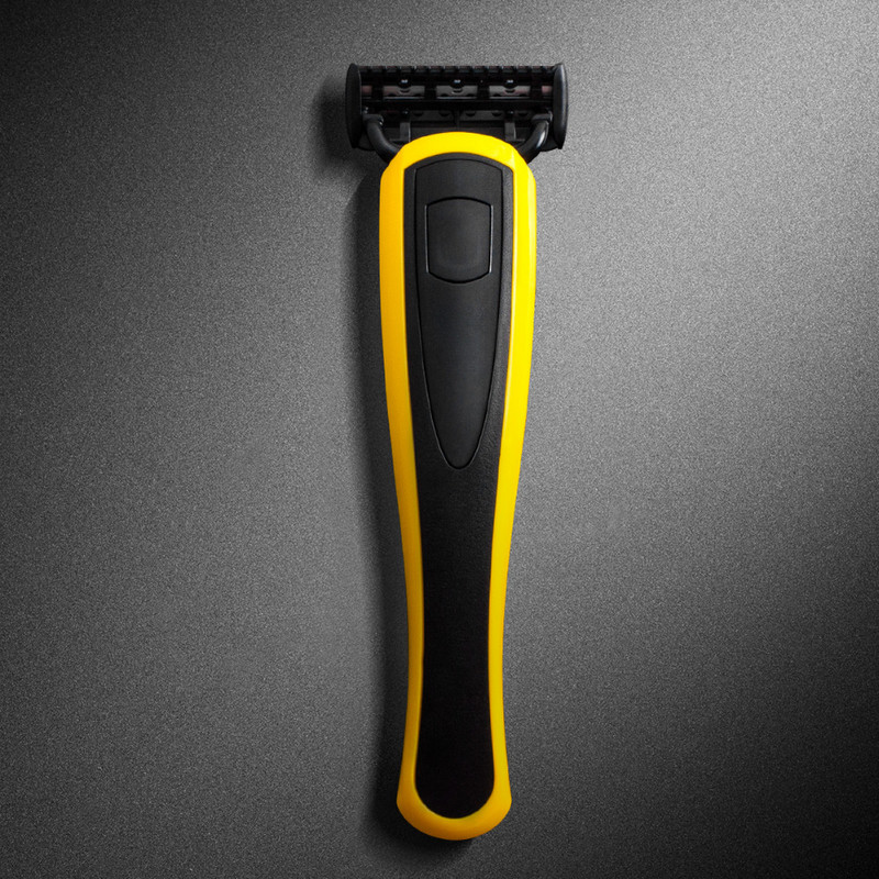 QShave Yellow Series Manual Razor USA Blade férfi borotvaborotva Cool borotvaállvány, mint Choice It Man Apák Valentin-napi ajándéka
