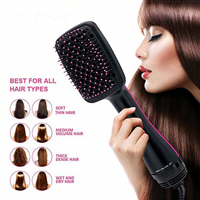 Πιστολάκι μαλλιών 3 σε 1 Negative Ion One Step Drier & Volumizer Blower Anti-Static Hair Styler Βούρτσα ισιώματος μαλλιών Drier Hairbrush