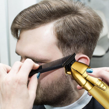 Επαγγελματική κουρευτική χρυσή για άντρες Επαναφορτιζόμενη κουρέας Ασύρματη κουρευτική μηχανή T Hair Styling Beard Trimmer R7Q5