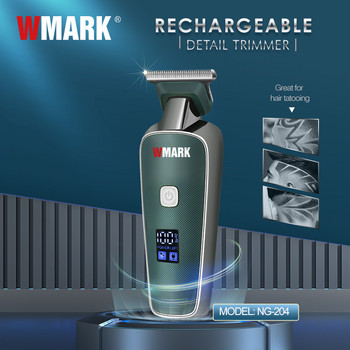 Νέο!!WMARK NG-204 Barber Hair Detailer Trimmer Beard Trimmer Ηλεκτρική μηχανή κοπής Haircut Razor Edge