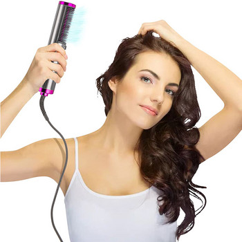 Четка за коса Електрически гребен с горещ въздух Едностепенен сешоар Бърза четка за изправяне на коса Четка с горещ въздух