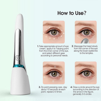 Electric Vibration Eye Lips Face Massager Αντιρυτιδικό Γήρανση Dark Circle Remover RF Θερμαινόμενο Eye Face Massager Beauty Care