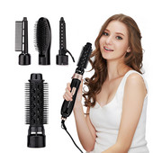 Hair Styler 4 σε 1 Titanium Blow Hair Dryer Volumizer Βούρτσα ζεστού αέρα για όλους τους τύπους μαλλιών