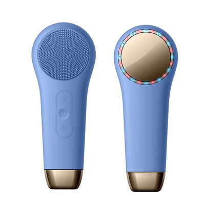 Hideg és meleg piros/kék LED-es fény elektromos hajtású arctisztító kefe arcradírozó mélytisztító szonikus arcradírhoz