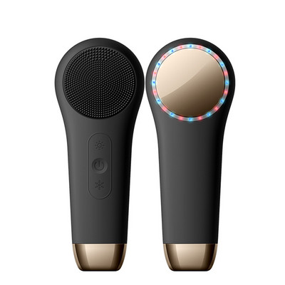 Hideg és meleg piros/kék LED-es fény elektromos hajtású arctisztító kefe arcradírozó mélytisztító szonikus arcradírhoz