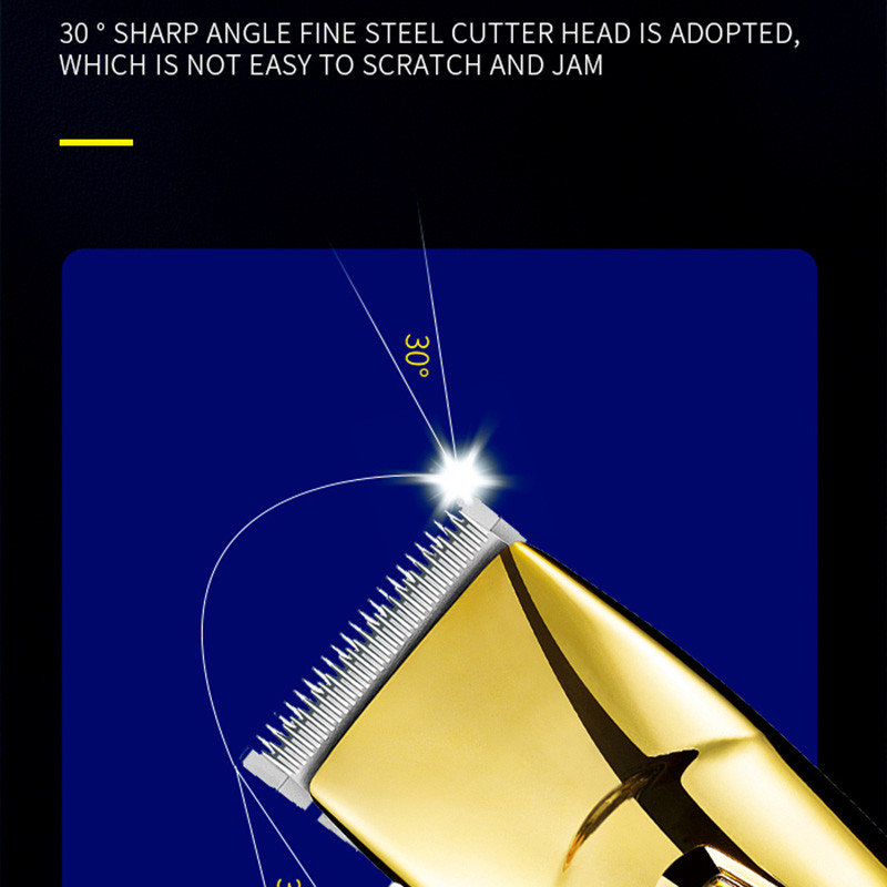 Kemei KM-5096 7000 RPM elektrinė plaukų kirpimo mašinėlė itin plonų plaukų kirpimo mašina Barbers Tiksli bevielė išblukusi plaukų kirpimo mašinėlė