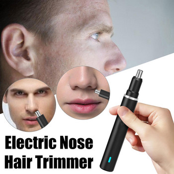Електрически тример за уши и нос Професионален безболезнен тример за вежди и косми по лицето за мъже, жени, самобръсначка за епилация F6F0