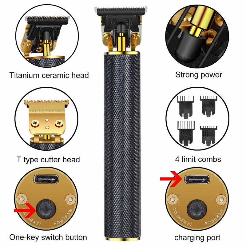 Kemei 1971 Rechargeable Barber Hair Trimmer for Men Electric Professional Beard Hair Clipper Cord/Ασύρματο μηχάνημα κοπής μαλλιών