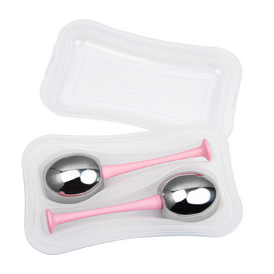 2 bucăți globuri de gheață pentru față din oțel inoxidabil de răcire batoane criogenice globuri faciale bile de gheață instrument de îngrijire a pielii pentru masaj anti-îmbătrânire