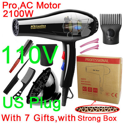 1800W 3800W 110V US arba 220V EU Plug Hot Cold Wind Profesionalus plaukų džiovintuvas plaukų džiovintuvas plaukų džiovintuvas plaukų salonui, skirtas naudoti buityje