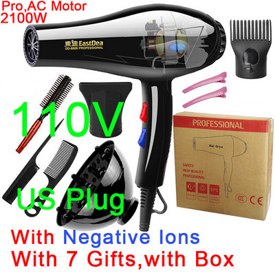 1800W 3800W 110V US arba 220V EU Plug Hot Cold Wind Profesionalus plaukų džiovintuvas plaukų džiovintuvas plaukų džiovintuvas plaukų salonui, skirtas naudoti buityje