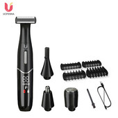 Férfi elektromos ágyéki hajvágó szeméremszőrzet vágó testápoló férfi bikini epilátor újratölthető borotva borotvakészlet