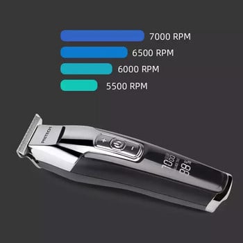 Youpin Pritech Professional Hair Machine LCD Display Beard Trimmer for Men PR-2212A Επαναφορτιζόμενη ανδρική ξυριστική μηχανή Ηλεκτρική κουρευτική μηχανή