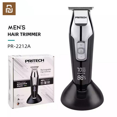 Youpin Pritech Professional Hair Machine LCD Display Beard Trimmer for Men PR-2212A Επαναφορτιζόμενη ανδρική ξυριστική μηχανή Ηλεκτρική κουρευτική μηχανή