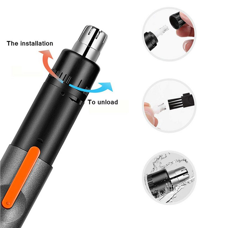 2 az 1-ben USB töltő orr hajvágó Uniszex hordozható gombos fülszőrnyíró eszköz Borotva Szépségkellékek