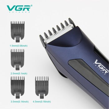 VGR Hair Trimmer for Men Hair Clipper Μηχάνημα κοπής Μαλλιών Ηλεκτρική ξυριστική μηχανή Professional Barber Cordless Επαναφορτιζόμενη V-951