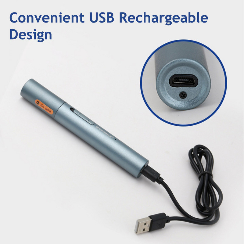 Električni trimer za šišanje dlačica u nosu Lučna glava rezača s aluminijskim cijevima, punjiva USB s trimerom za obrve