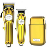 Kemei 1973 1976 TX1 Изцяло метален тример за коса Професионален бръснар Комбинирана електрическа машинка за подстригване за мъже Pro Cord Безжична машина за подстригване