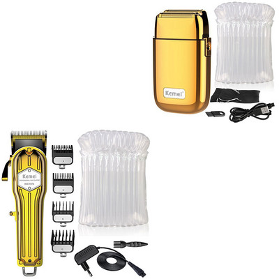 Kemei 1973 1976 TX1 Изцяло метален тример за коса Професионален бръснар Комбинирана електрическа машинка за подстригване за мъже Pro Cord Безжична машина за подстригване