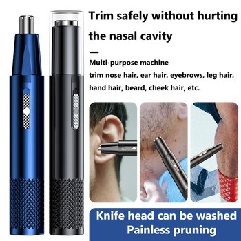 1 комплект електрически тример за коса в носа Грижа за бръснене на лицето с USB зареждане Безопасен преносим, миещ се акумулаторен унисекс инструмент за епилация
