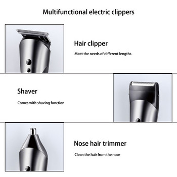 Kemei Clipper Професионална машина за подстригване на коса за мъже Акумулаторна водоустойчива машина за подстригване на коса Фризьорски костюм