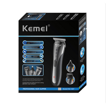Στολή κομμωτηρίου Kemei Clipper Professional Hair Trimmer For Men Επαναφορτιζόμενη αδιάβροχη μηχανή κοπής μαλλιών
