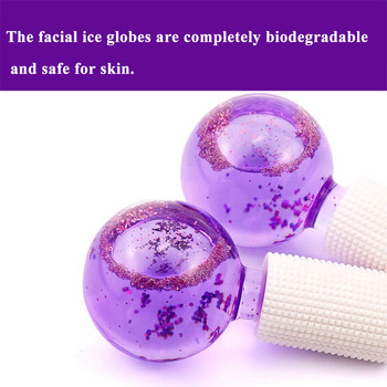 Large Beauty Ice Hockey Energy Crystal Beauty Facial Cooling Ice Globes Water Wave Μασάζ προσώπου και ματιών Περιποίηση δέρματος 2 τεμ./Κουτί