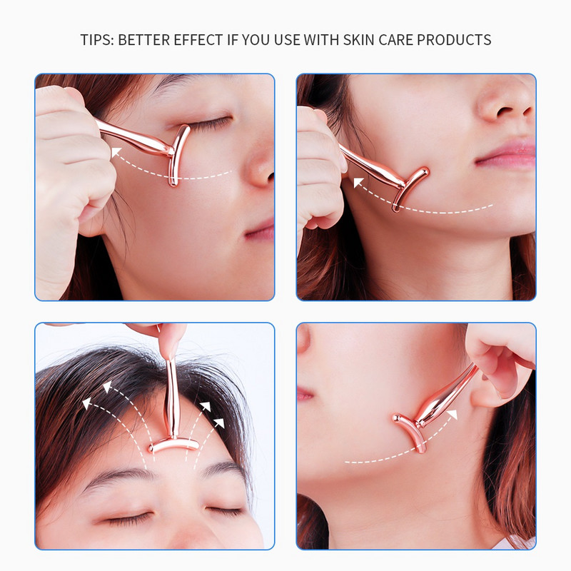 Szemkörnyéki krém applikátor Face Liftin Anti Wrinkle Anti Eye Pouch Dark Circle Device Magic Stick T-Shape Mini Eye Cream Masszázs Stick