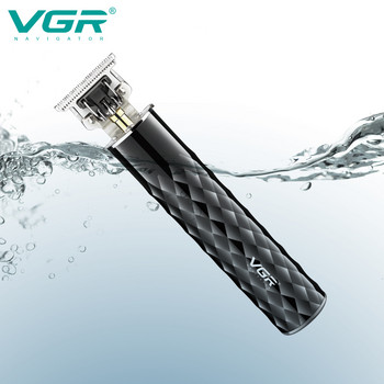 VGR Машина за подстригване на коса Професионална машина за подстригване Водоустойчива машина за подстригване на брада T9 Метален тример за мъже V-170
