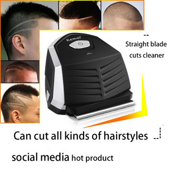 Kemei Машинка за подстригване Професионална електрическа безжична машина за подстригване на брада 0,1 mm Плешива машина за подстригване на коса за мъже, деца 6032