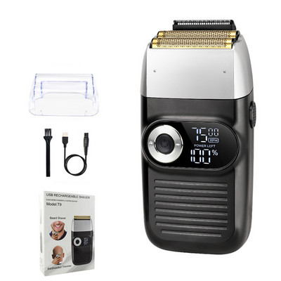 Elektrinis skustuvas Vyriškas barzdos skustuvas elektrinis žoliapjovė, įkraunamas šlapias ir sausas, dvigubo naudojimo plaunamas plaukiojantis Wahl dvigubo ašmenų skustuvas