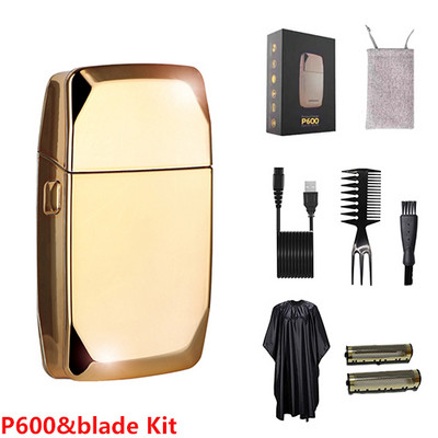 Elektrinis skustuvas Vyriškas barzdos skustuvas elektrinis žoliapjovė, įkraunamas šlapias ir sausas, dvigubo naudojimo plaunamas plaukiojantis Wahl dvigubo ašmenų skustuvas