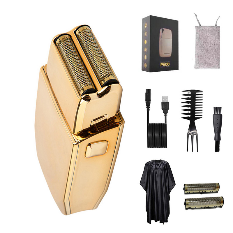 Elektrinis skustuvas Vyriškas barzdos skustuvas elektrinis žoliapjovė, įkraunamas šlapias ir sausas, dvigubo naudojimo plaunamas plaukiojantis Wahl dvigubo ašmenų skustuvas