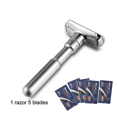 Reguleeritav Double Edge klassikaline pardel meeste habemenuga 5 tk kergete kuni agressiivsete teradega 1-6 viiliga trimmer meestele