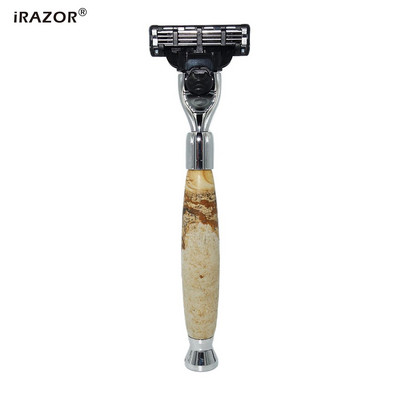 iRAZOR New Pure Stone Manual pentru bărbați Mach 3 Razor de siguranță Aparat de bărbierit pentru barba Instrument profesional de îngrijire zilnică