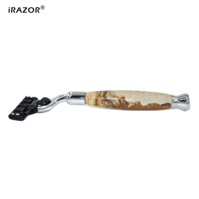 iRAZOR New Pure Stone Manual, Férfi Mach 3 Safety Borotva Borotva Szakállborotva Professzionális napi ápolási eszköz