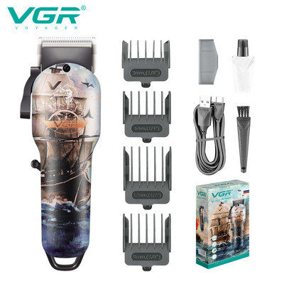 VGR Hair Trimmer Electric Hair Clipper Adjustable Hair Cutting Machine Cordless Rechargeable Professional Clippers for Men V-690