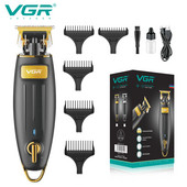 VGR Hair Trimmer Professional Hair Clipper Rechargeable Baber Trimmer Cordless Electric T-Blade 0mm Machine Cutting Machine V-192